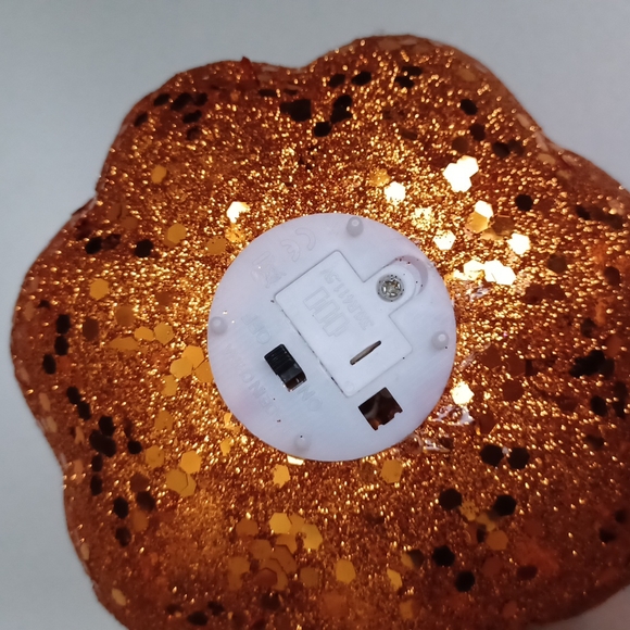 Sparkly Light up Jack-o'-lantern Pumpkin Halloween Decoration Orange Glitter - Picture 16 of 17